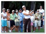Michelle Wie and a her gallery at the Sony Open