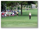 Michelle Wie walks down the 9th fairway at the Sony Open
